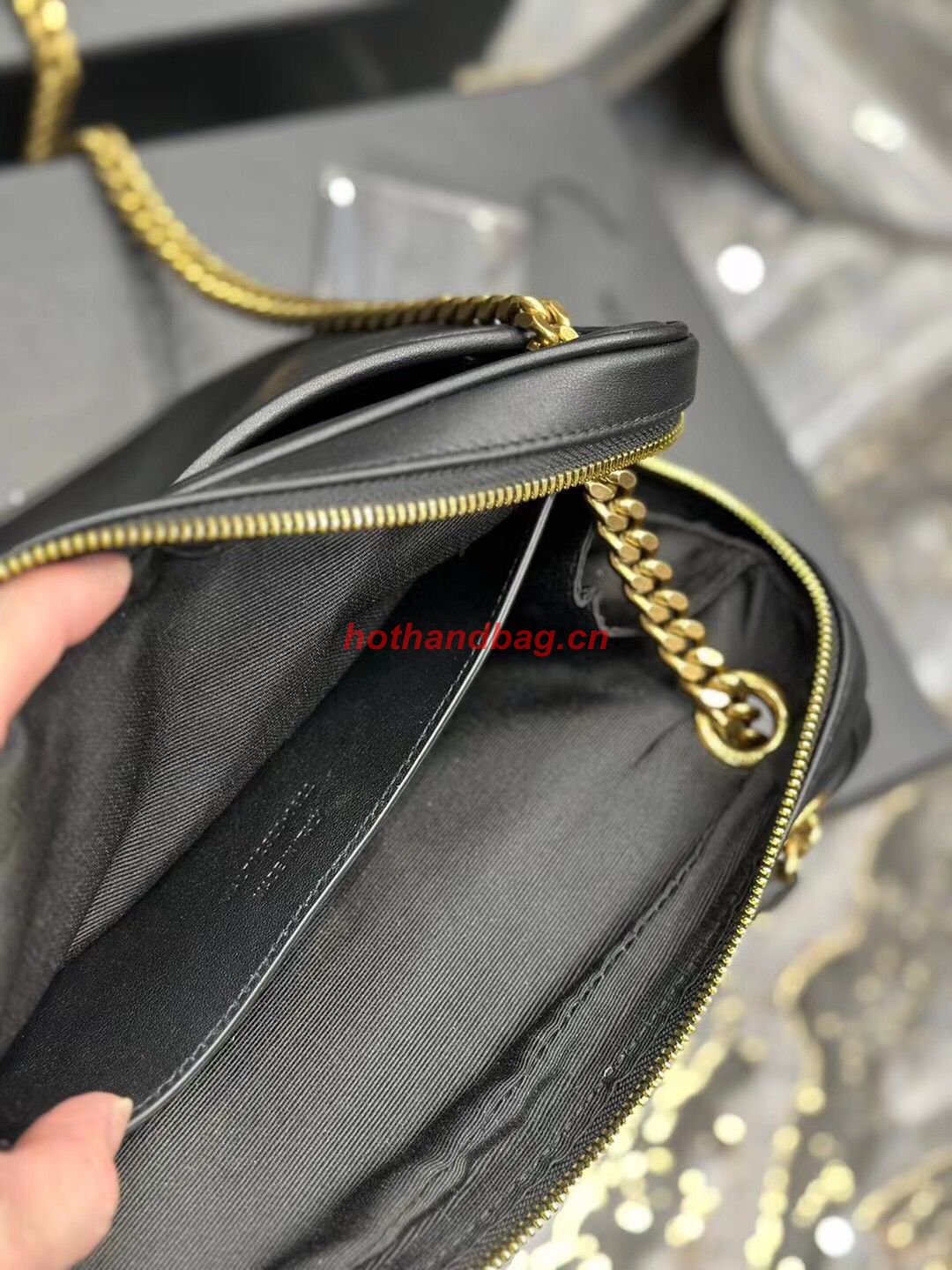 SAINT LAUREN NIKI BABY CHAIN BAG IN SMOOTH LEATHER Y871250 black SAINT LAUREN NIKI BABY CHAIN BAG IN SMOOTH LEATHER Y871250 black