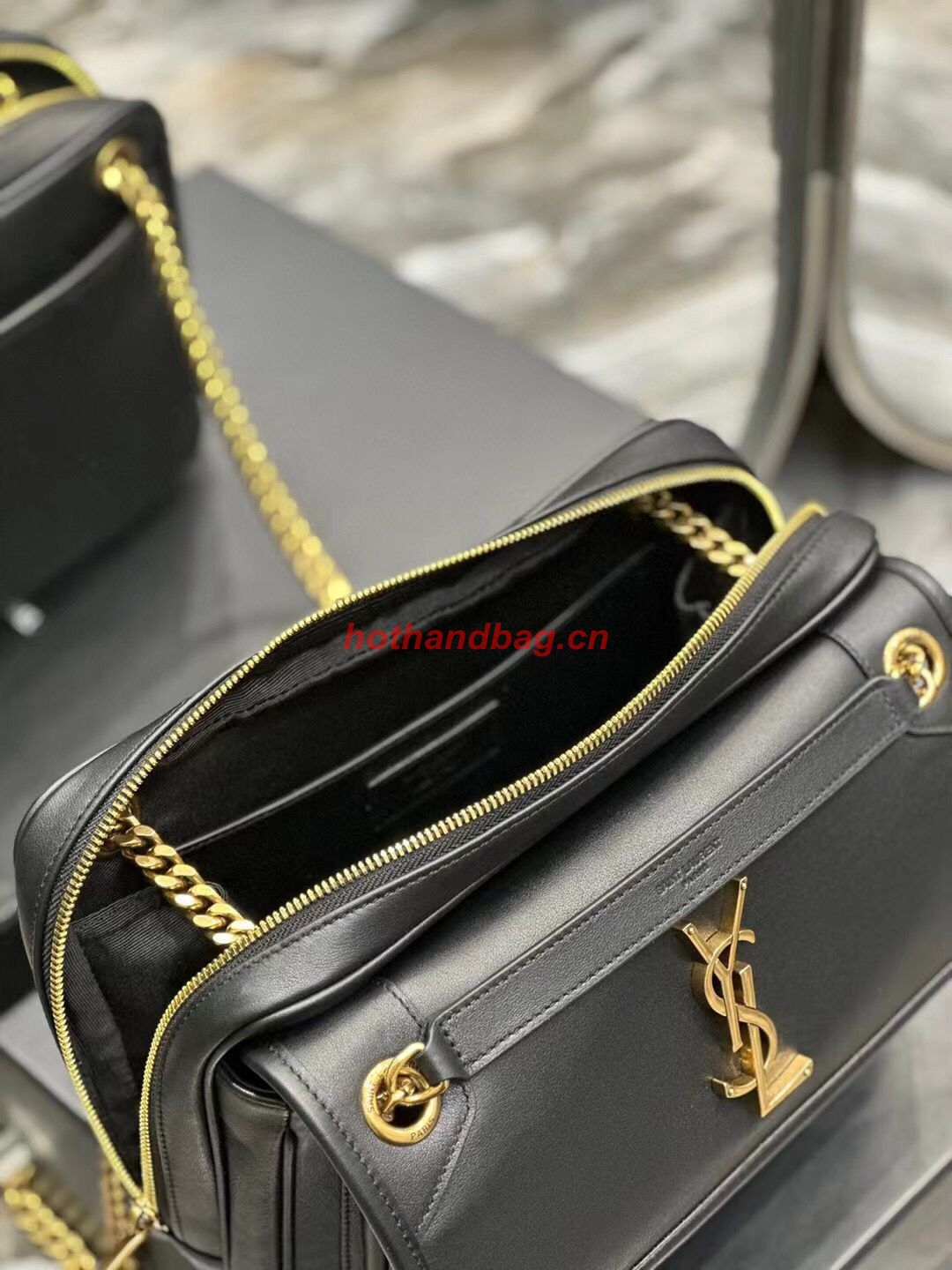 SAINT LAUREN NIKI BABY CHAIN BAG IN SMOOTH LEATHER Y871250 black SAINT LAUREN NIKI BABY CHAIN BAG IN SMOOTH LEATHER Y871250 black