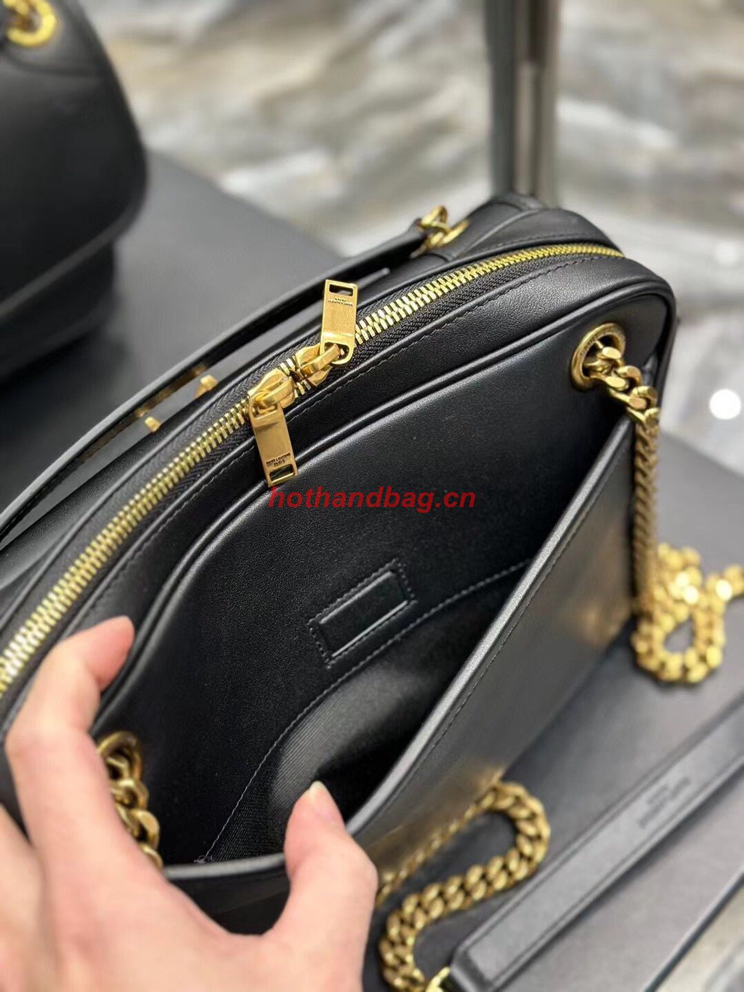 SAINT LAUREN NIKI BABY CHAIN BAG IN SMOOTH LEATHER Y871250 black SAINT LAUREN NIKI BABY CHAIN BAG IN SMOOTH LEATHER Y871250 black