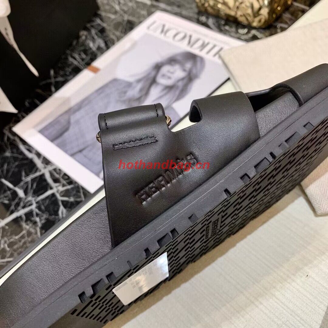 Hermes Shoes 2022 Chypre sandals HM63920 Black Hermes Shoes 2022 Chypre sandals HM63920 Black