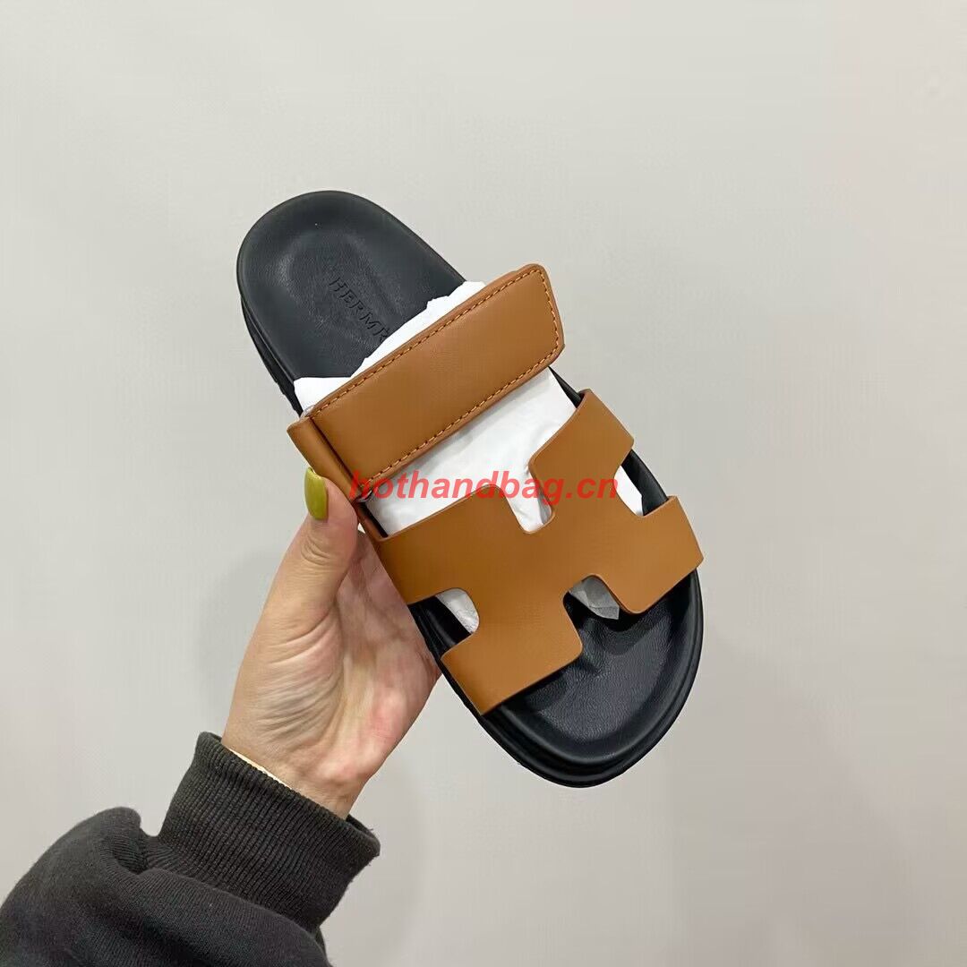 Hermes Shoes 2022 Chypre sandals HM63920 Brown Hermes Shoes 2022 Chypre sandals HM63920 Brown