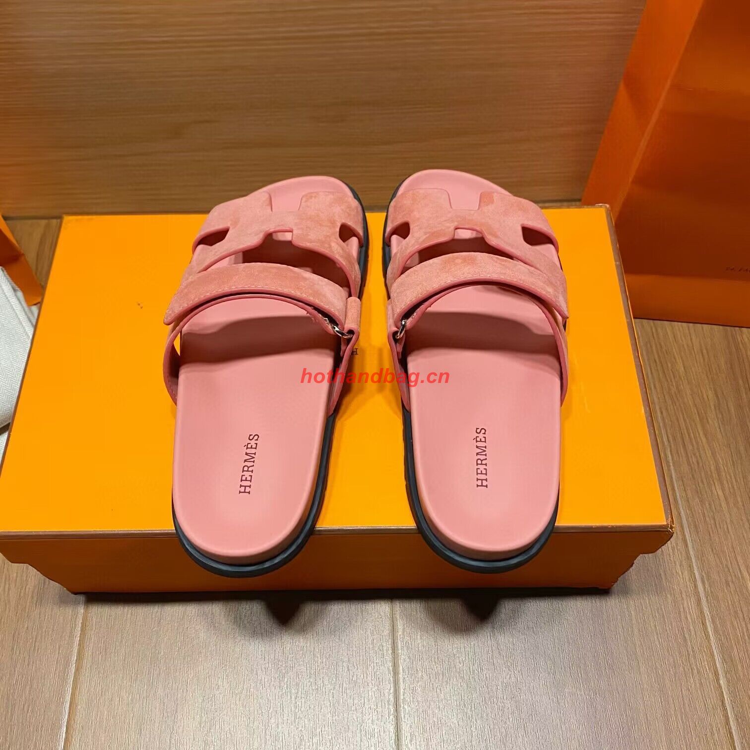Hermes Shoes 2022 Chypre sandals HM63920 Pink Hermes Shoes 2022 Chypre sandals HM63920 Pink
