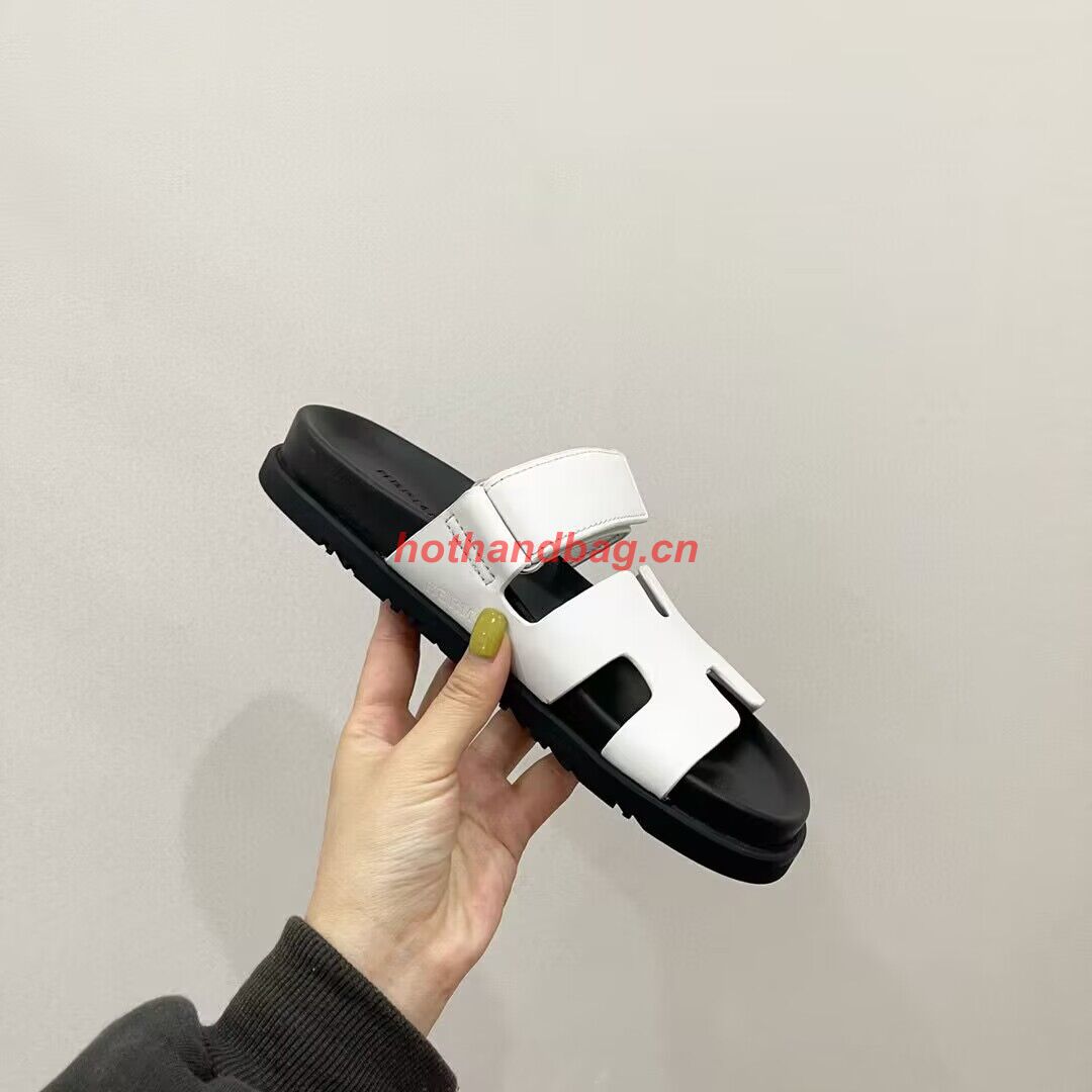 Hermes Shoes 2022 Chypre sandals HM63920 White Hermes Shoes 2022 Chypre sandals HM63920 White