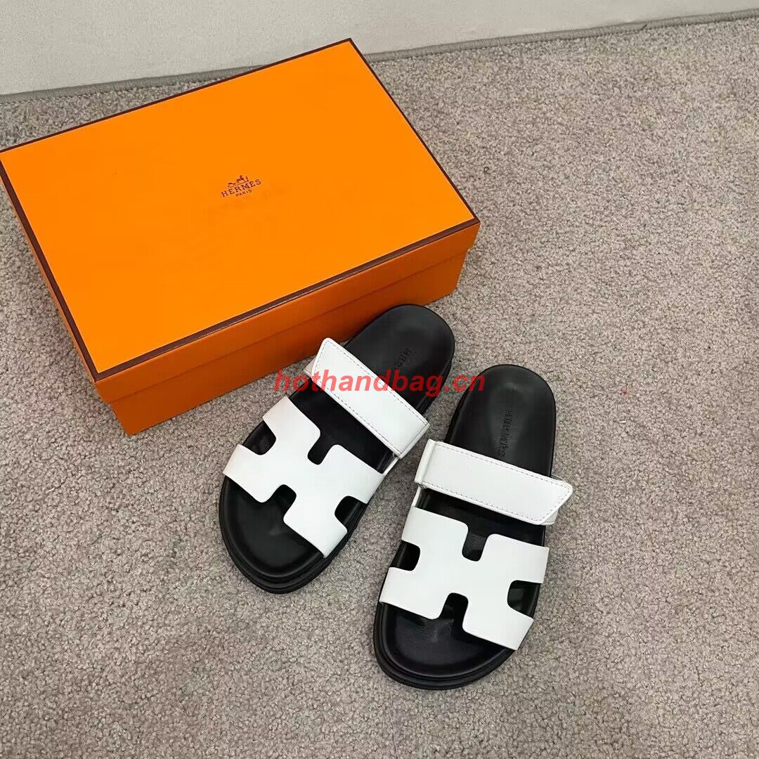 Hermes Shoes 2022 Chypre sandals HM63920 White Hermes Shoes 2022 Chypre sandals HM63920 White