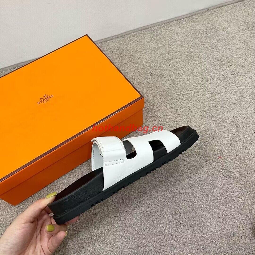 Hermes Shoes 2022 Chypre sandals HM63920 White Hermes Shoes 2022 Chypre sandals HM63920 White