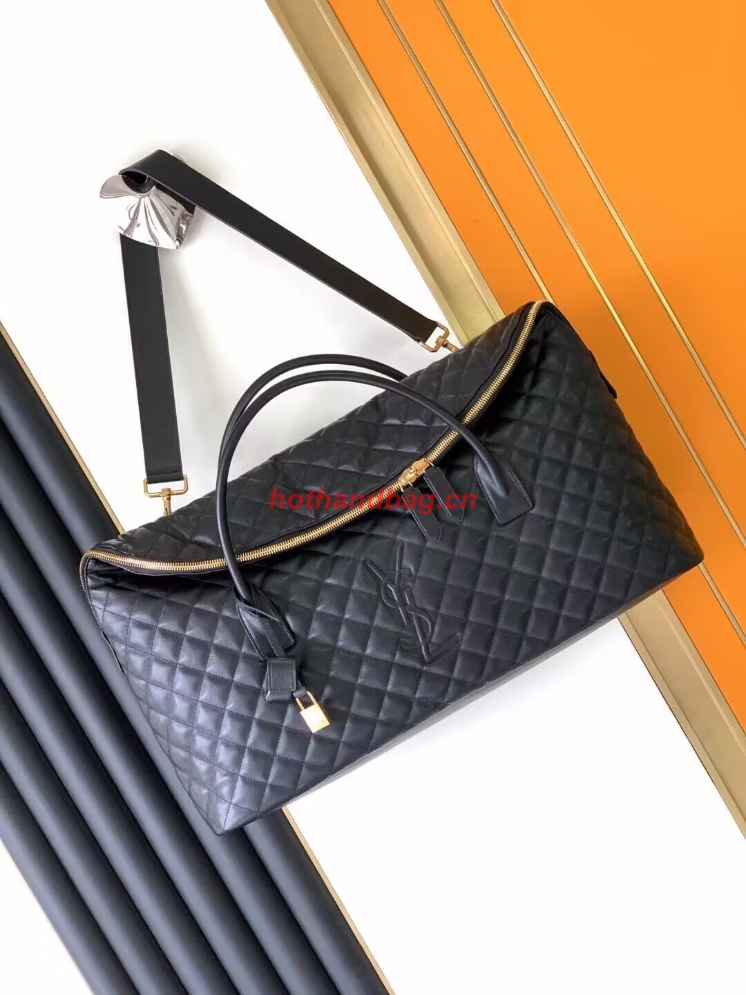 SAINT LAUREN ES GIANT TRAVEL BAG IN QUILTED LEATHER 736009 black SAINT LAUREN ES GIANT TRAVEL BAG IN QUILTED LEATHER 736009 black