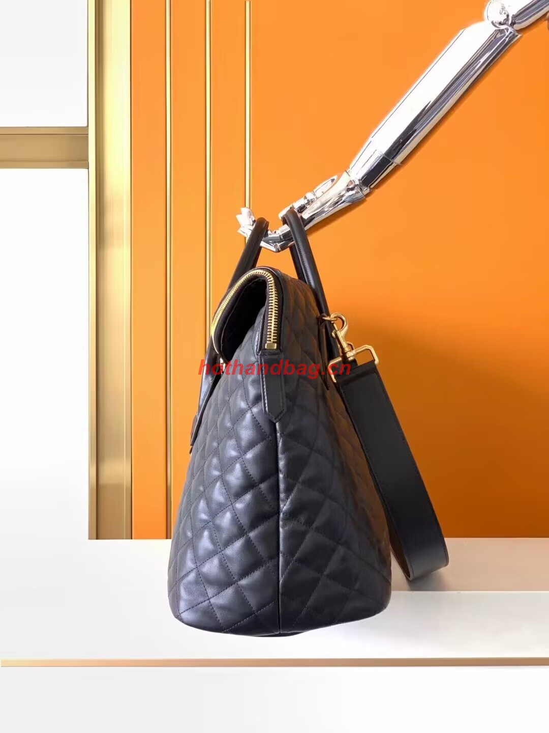 SAINT LAUREN ES GIANT TRAVEL BAG IN QUILTED LEATHER 736009 black SAINT LAUREN ES GIANT TRAVEL BAG IN QUILTED LEATHER 736009 black