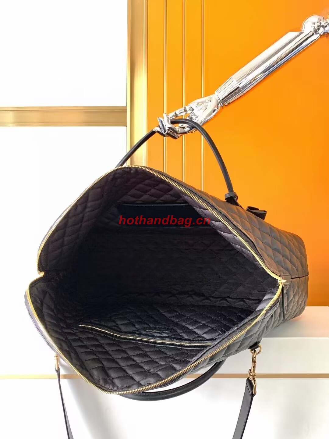 SAINT LAUREN ES GIANT TRAVEL BAG IN QUILTED LEATHER 736009 black SAINT LAUREN ES GIANT TRAVEL BAG IN QUILTED LEATHER 736009 black