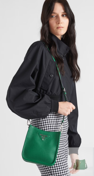 Prada Leather mini shoulder bag 1BH191 Green Prada Leather mini shoulder bag 1BH191 Green