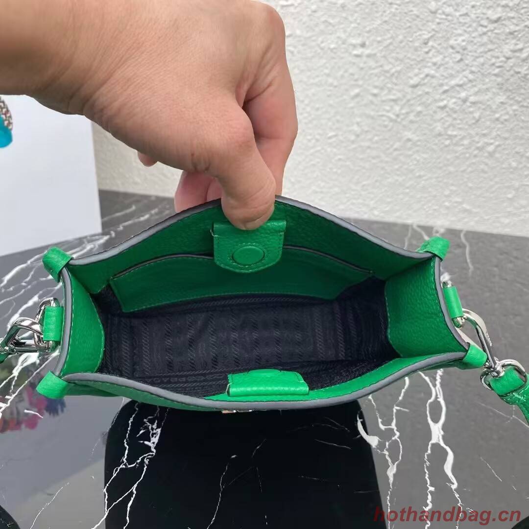 Prada Leather mini shoulder bag 1BH191 Green Prada Leather mini shoulder bag 1BH191 Green