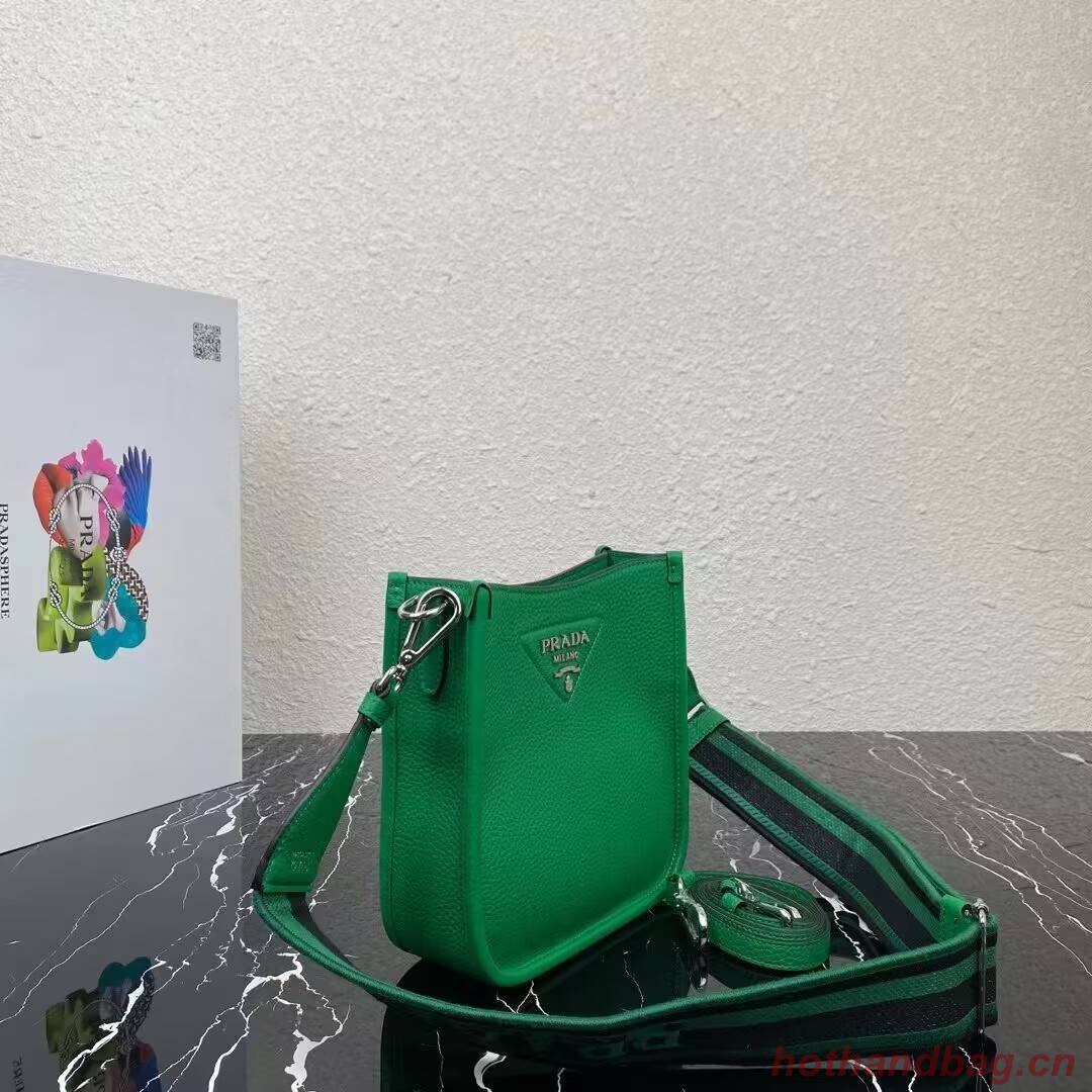 Prada Leather mini shoulder bag 1BH191 Green Prada Leather mini shoulder bag 1BH191 Green