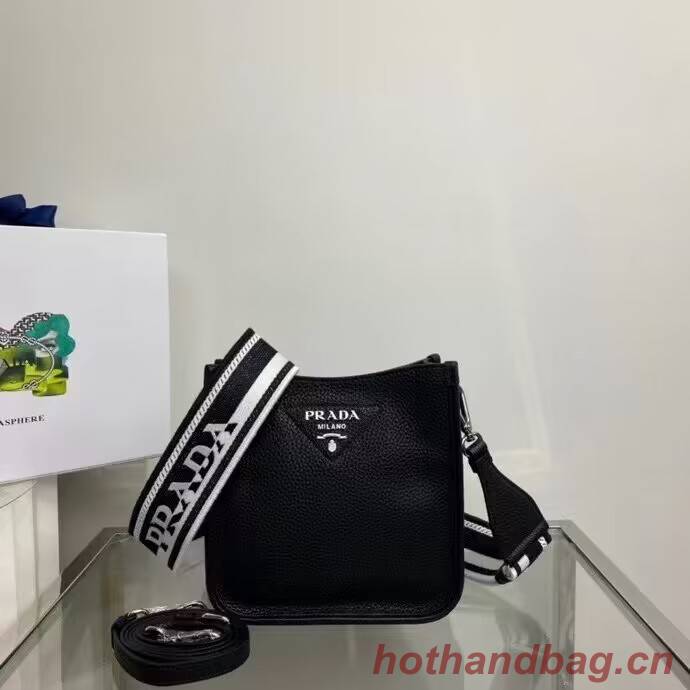 Prada Leather mini shoulder bag 1BH191 black Prada Leather mini shoulder bag 1BH191 black