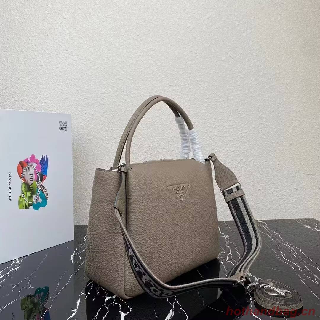 Prada Leather shoulder bag 1NC175 gray Prada Leather shoulder bag 1NC175 gray