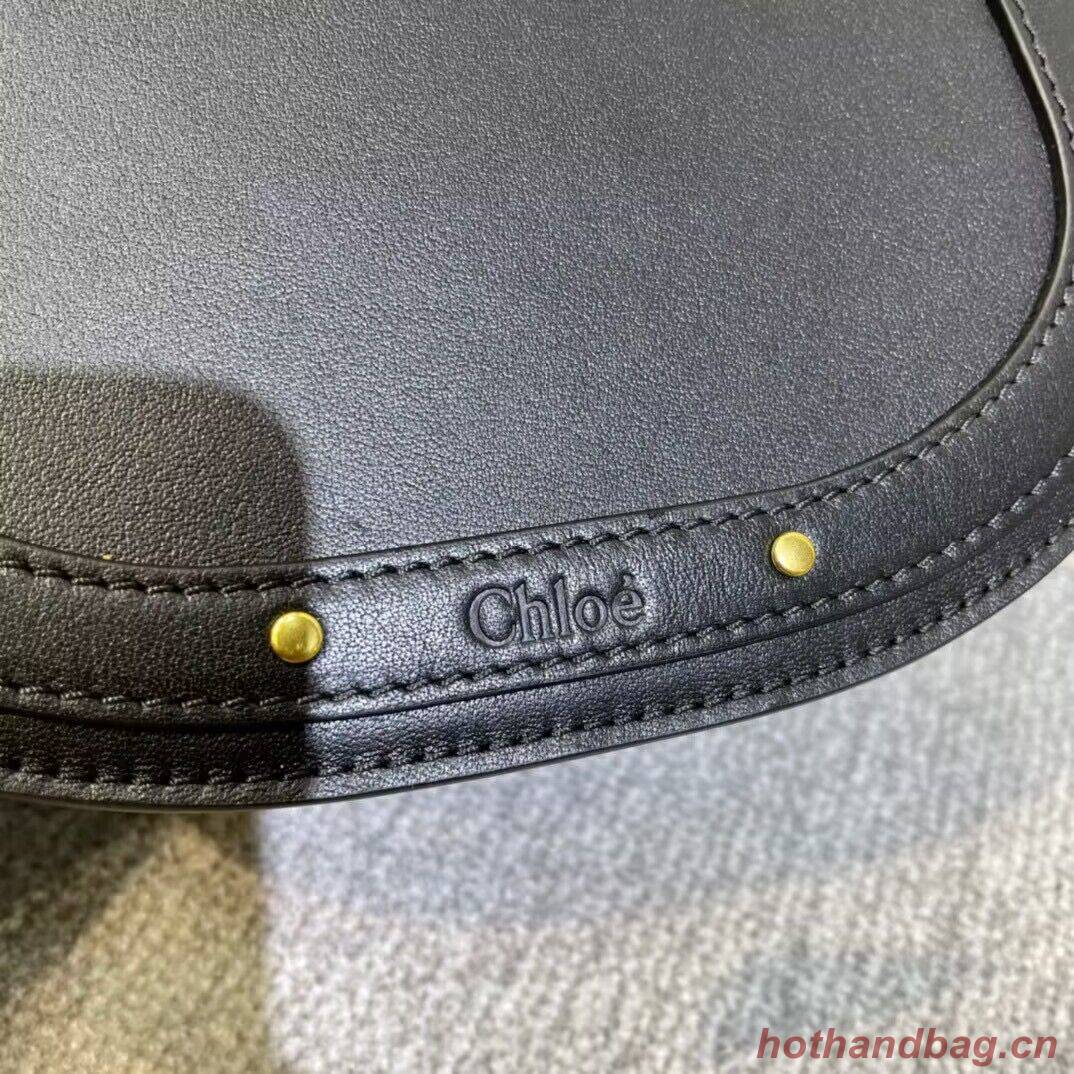 Chloe Nile Bracelet Minaudiere Original Leather 6011 Black Chloe Nile Bracelet Minaudiere Original Leather 6011 Black