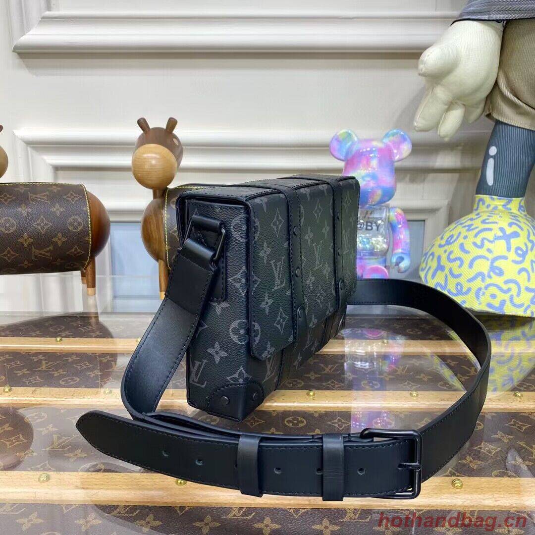 Louis Vuitton Monogram Eclipse Original Leather Trunk Bag M45727 Black Louis Vuitton Monogram Eclipse Original Leather Trunk Bag M45727 Black