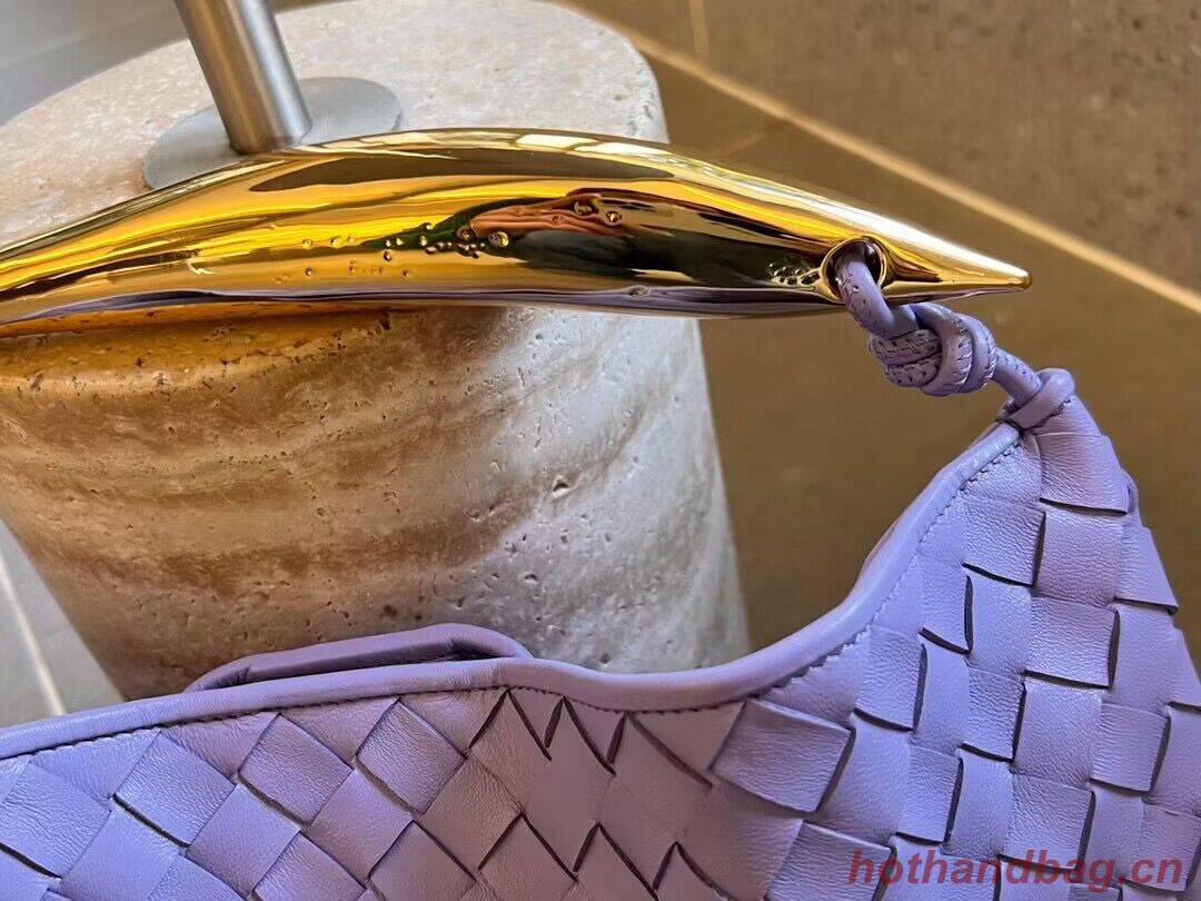Bottega Veneta Sardine Intrecciato Gold Hardware Handle Bag 716082 Purple Bottega Veneta Sardine Intrecciato Gold Hardware Handle Bag 716082 Purple