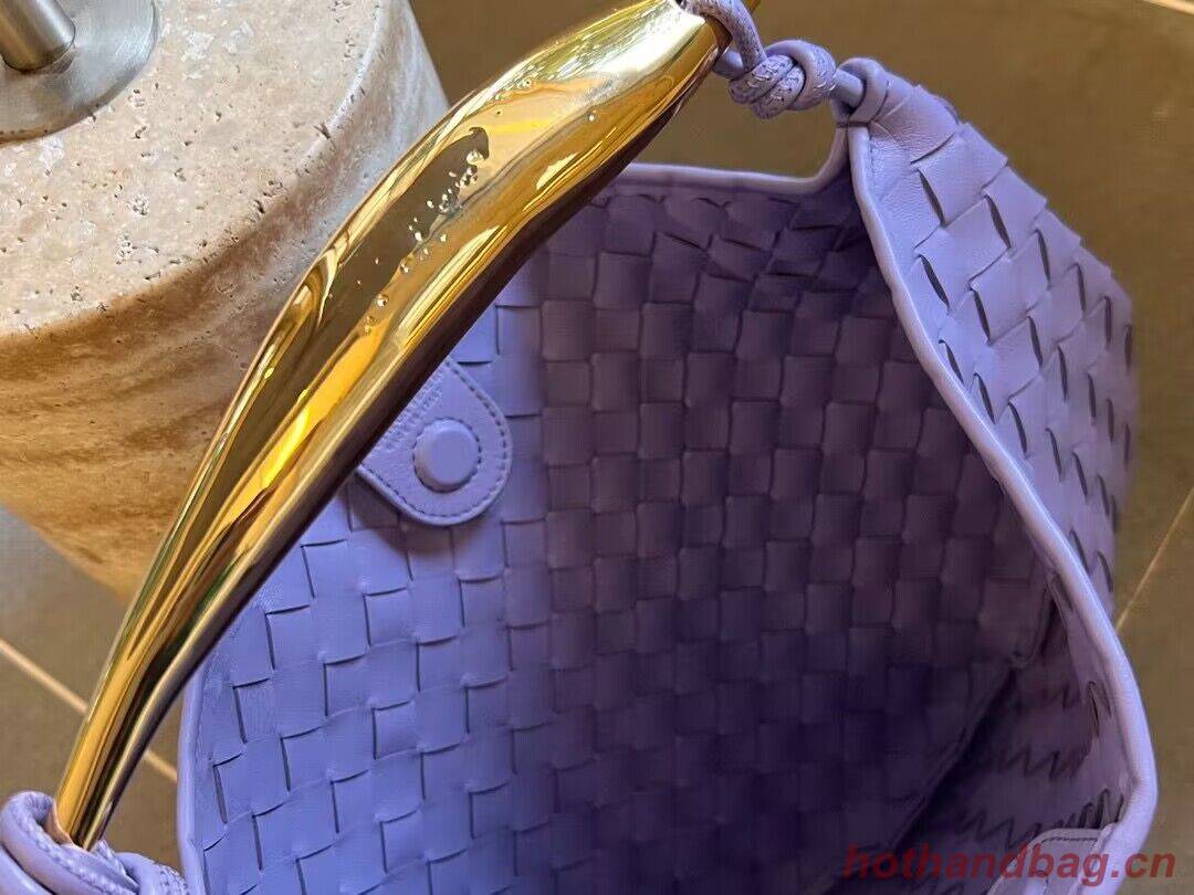 Bottega Veneta Sardine Intrecciato Gold Hardware Handle Bag 716082 Purple Bottega Veneta Sardine Intrecciato Gold Hardware Handle Bag 716082 Purple