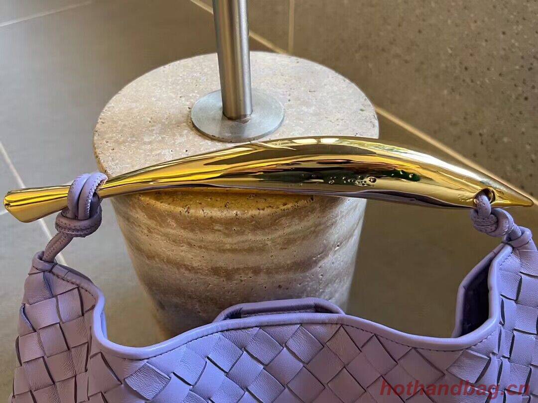 Bottega Veneta Sardine Intrecciato Gold Hardware Handle Bag 716082 Purple Bottega Veneta Sardine Intrecciato Gold Hardware Handle Bag 716082 Purple