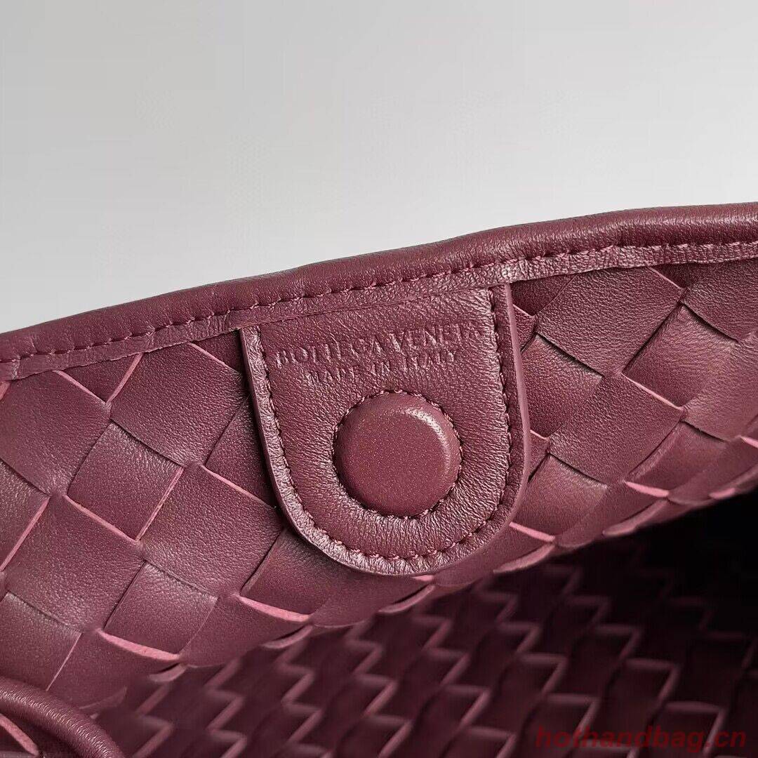 Bottega Veneta Sardine Intrecciato Gold Hardware Handle Bag 716082 Wine Bottega Veneta Sardine Intrecciato Gold Hardware Handle Bag 716082 Wine