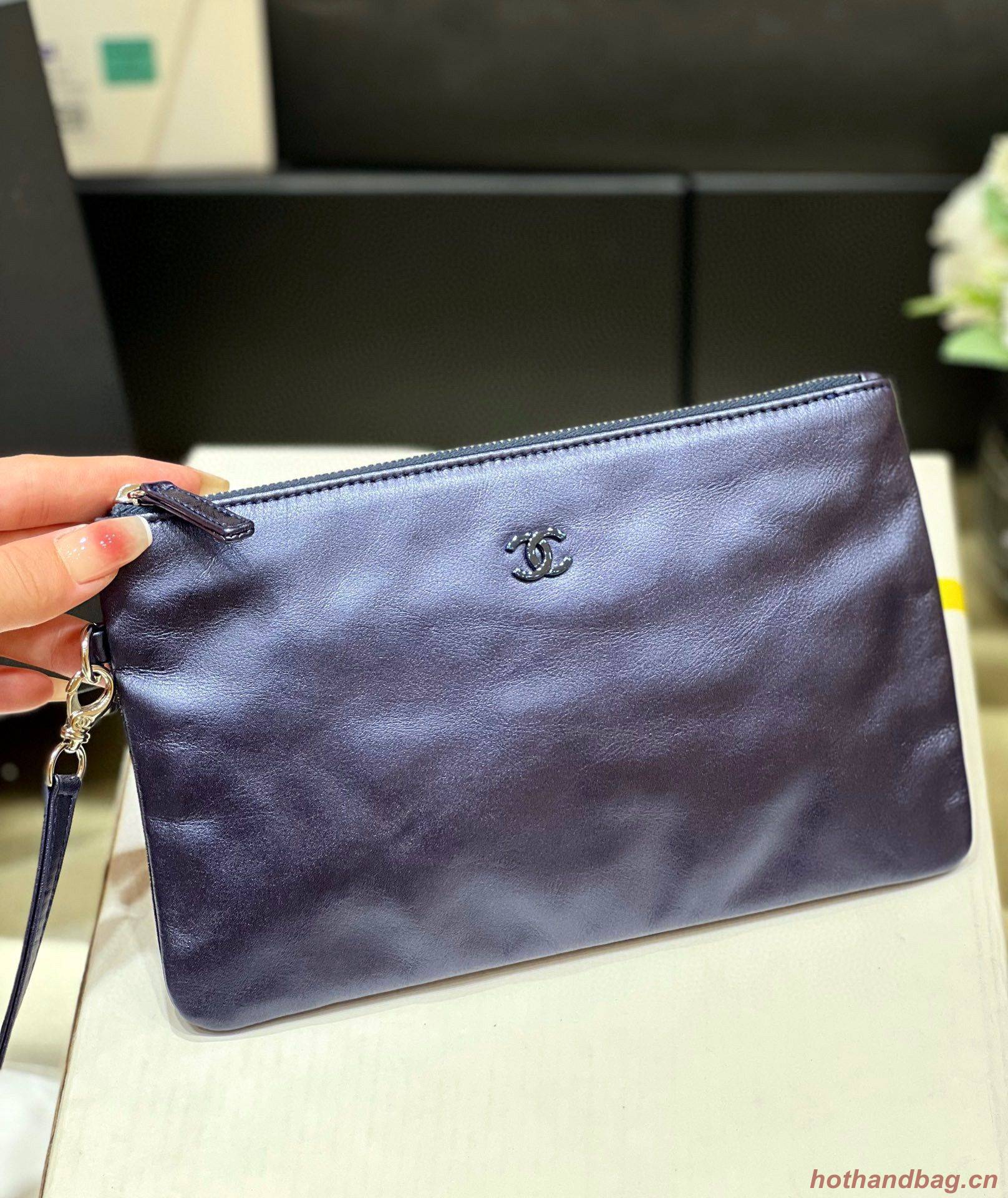 Chanel Calf leather shopping bag AS3261 Navy Blue Chanel Calf leather shopping bag AS3261 Navy Blue