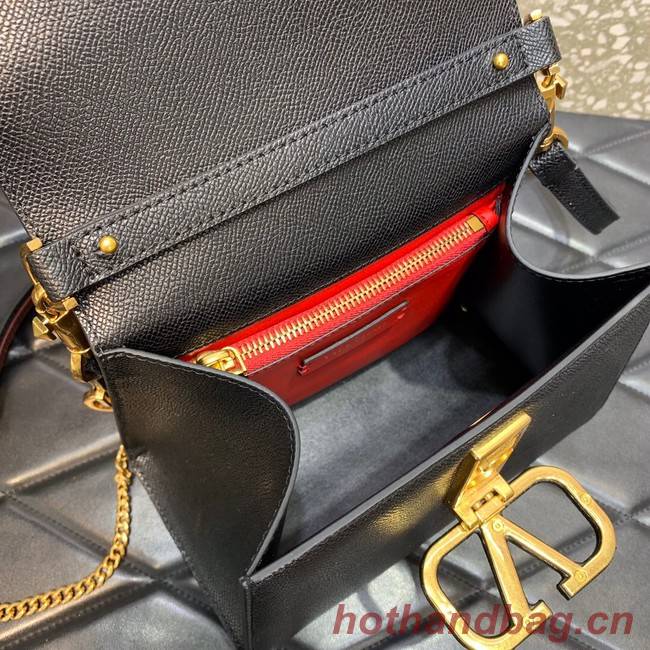 VALENTINO VSLING small Grain calf leather Shoulder bag WB0F53 black