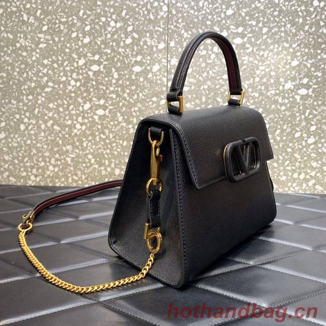 VALENTINO VSLING small Grain calf leather Shoulder bag WB0F53 black