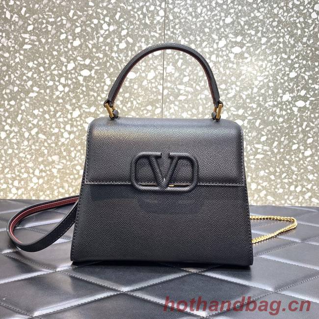 VALENTINO VSLING small Grain calf leather Shoulder bag WB0F53 black