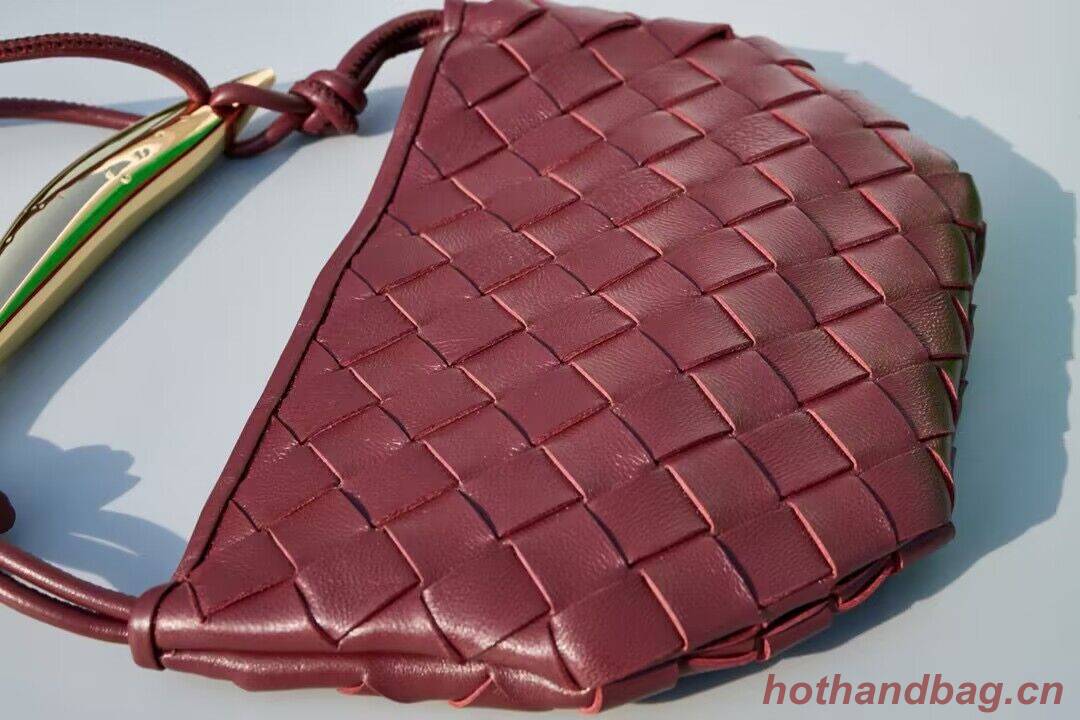 Bottega Veneta Sardine Intrecciato Gold Hardware Handle Bag 744267 Wine Bottega Veneta Sardine Intrecciato Gold Hardware Handle Bag 744267 Wine