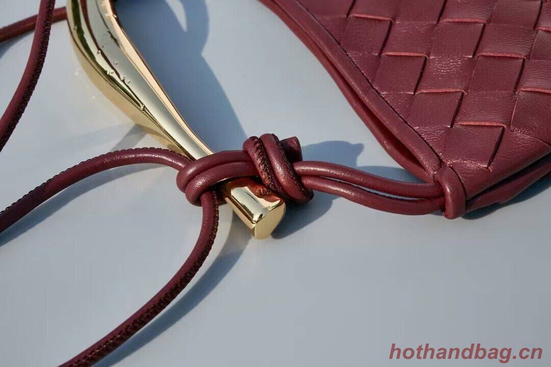 Bottega Veneta Sardine Intrecciato Gold Hardware Handle Bag 744267 Wine Bottega Veneta Sardine Intrecciato Gold Hardware Handle Bag 744267 Wine