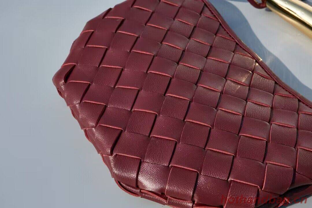 Bottega Veneta Sardine Intrecciato Gold Hardware Handle Bag 744267 Wine Bottega Veneta Sardine Intrecciato Gold Hardware Handle Bag 744267 Wine