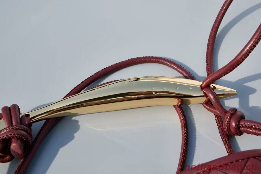 Bottega Veneta Sardine Intrecciato Gold Hardware Handle Bag 744267 Wine Bottega Veneta Sardine Intrecciato Gold Hardware Handle Bag 744267 Wine