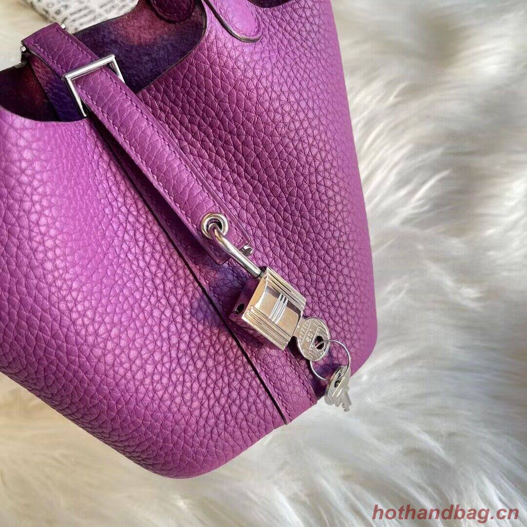 Hermes Mini Picotin 14 Lock Bags Original Togo Leather PL5302 Purple Hermes Mini Picotin 14 Lock Bags Original Togo Leather PL5302 Purple
