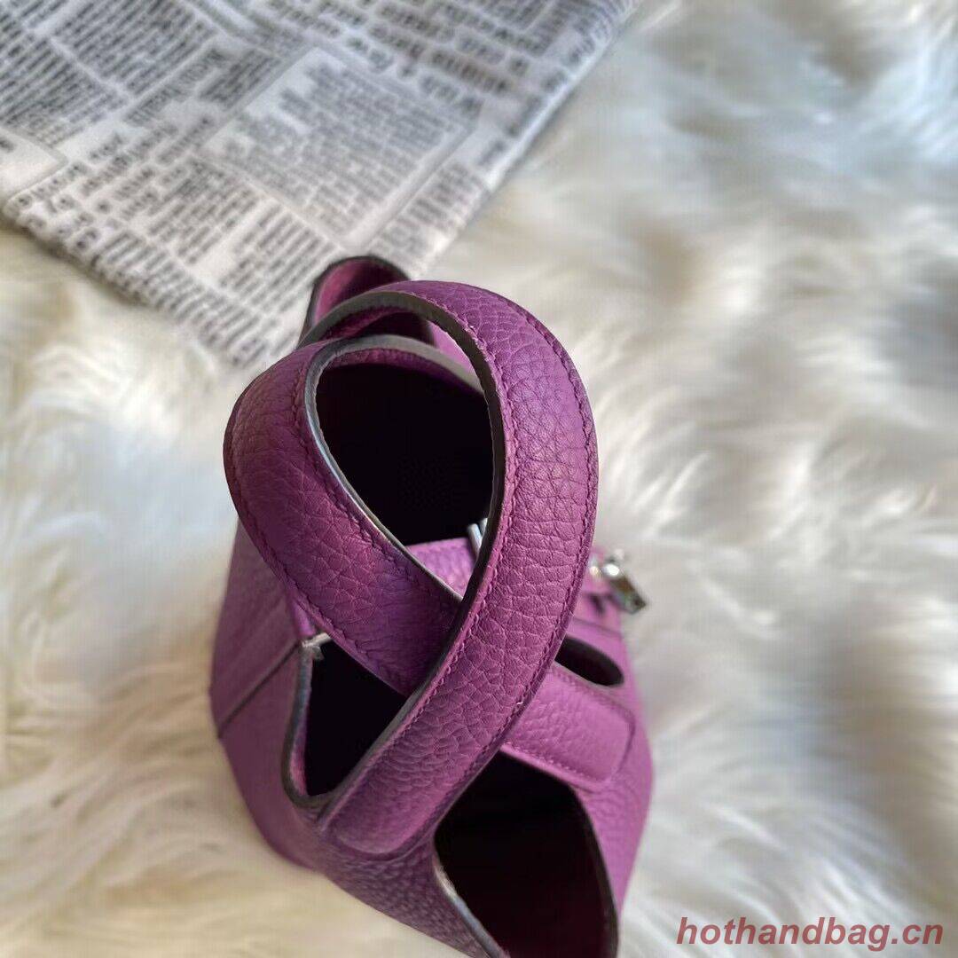 Hermes Mini Picotin 14 Lock Bags Original Togo Leather PL5302 Purple Hermes Mini Picotin 14 Lock Bags Original Togo Leather PL5302 Purple