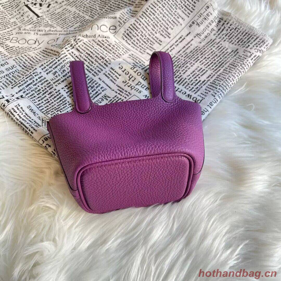 Hermes Mini Picotin 14 Lock Bags Original Togo Leather PL5302 Purple Hermes Mini Picotin 14 Lock Bags Original Togo Leather PL5302 Purple