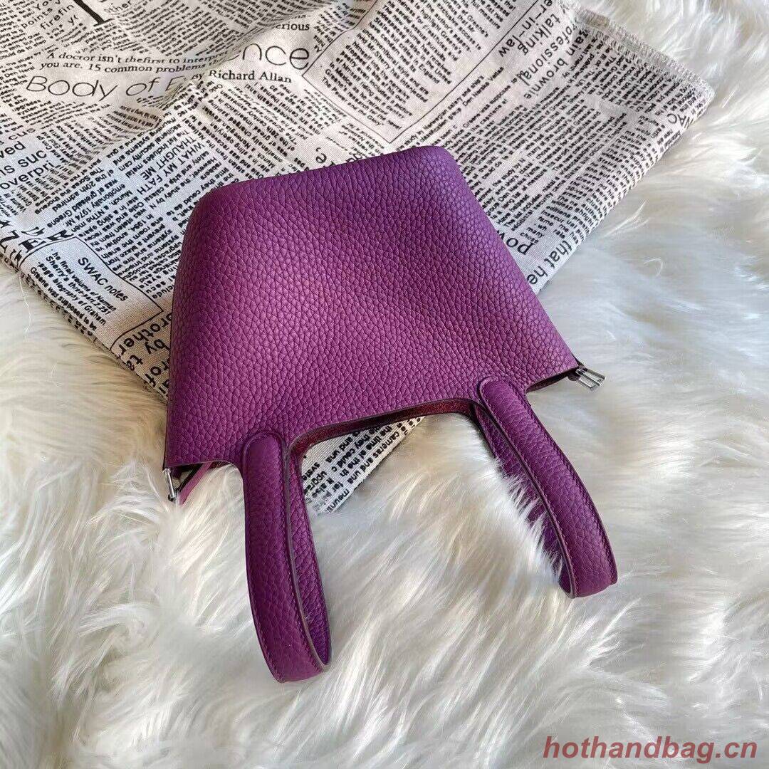 Hermes Mini Picotin 14 Lock Bags Original Togo Leather PL5302 Purple Hermes Mini Picotin 14 Lock Bags Original Togo Leather PL5302 Purple