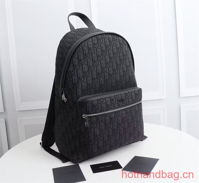DIOR BACKPACK Black Dior Oblique Jacquard Grained Calfskin CM1088-2 DIOR BACKPACK Black Dior Oblique Jacquard Grained Calfskin CM1088-2