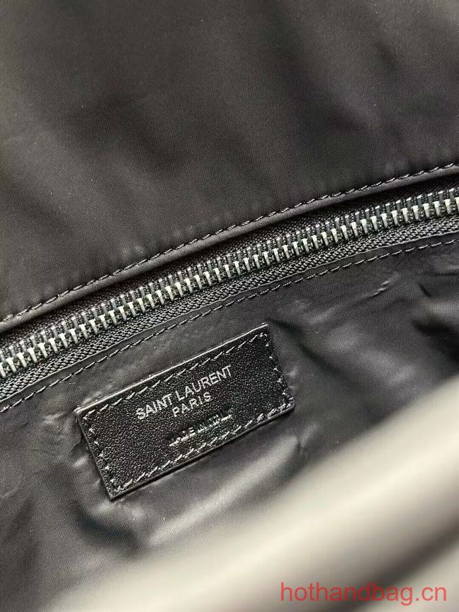 SAINT LAURENT MEDIUM PUFFER IN QUILTED NYLON AND LEATHER Y988336 BLACK SAINT LAURENT MEDIUM PUFFER IN QUILTED NYLON AND LEATHER Y988336 BLACK