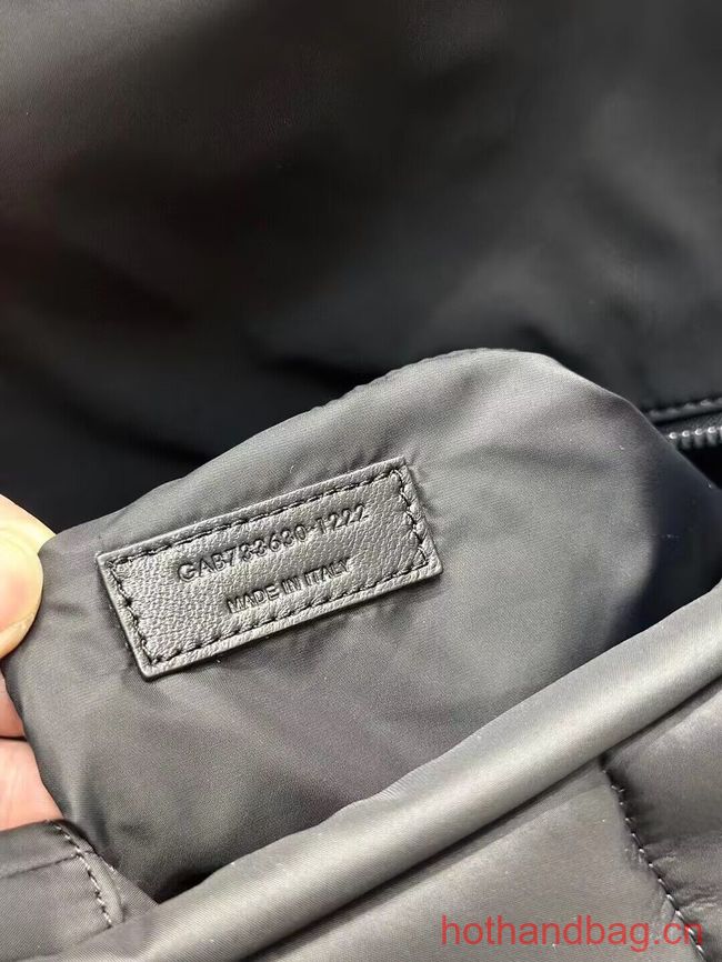 SAINT LAURENT MEDIUM PUFFER IN QUILTED NYLON AND LEATHER Y988336 BLACK SAINT LAURENT MEDIUM PUFFER IN QUILTED NYLON AND LEATHER Y988336 BLACK