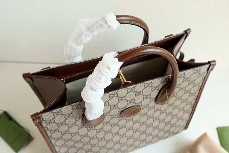 Gucci Small tote with Interlocking G 659983 Brown Gucci Small tote with Interlocking G 659983 Brown