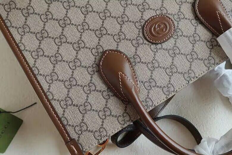 Gucci Small tote with Interlocking G 659983 Brown Gucci Small tote with Interlocking G 659983 Brown