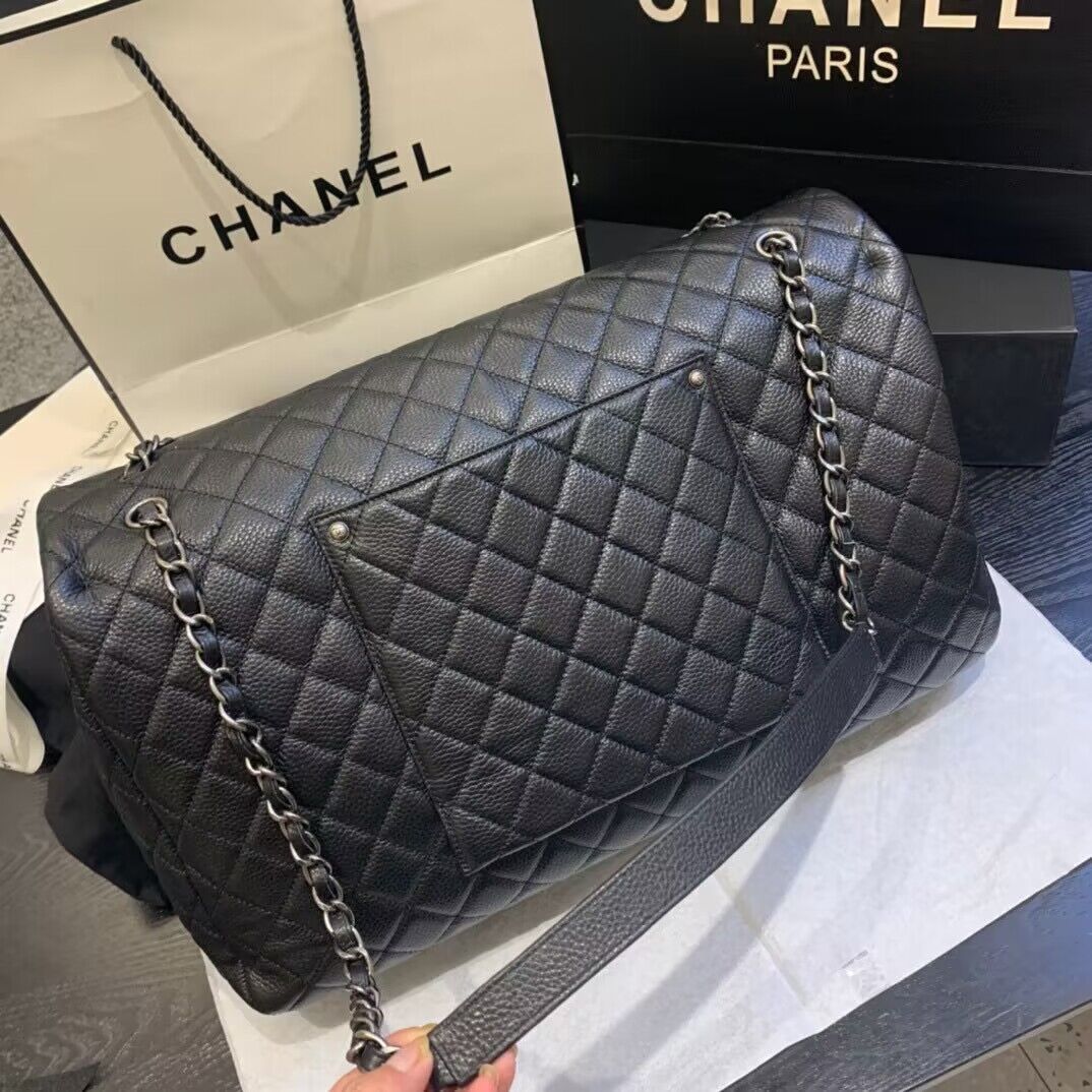 Chanel Large CF Flap Bag Original Leather A91169 Black & Silver Tone Chanel Large CF Flap Bag Original Leather A91169 Black & Silver Tone
