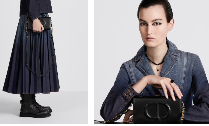 Dior CD SIGNATURE MINI BAG Black Calfskin with Embossed CD Signature S2209U Dior CD SIGNATURE MINI BAG Black Calfskin with Embossed CD Signature S2209U