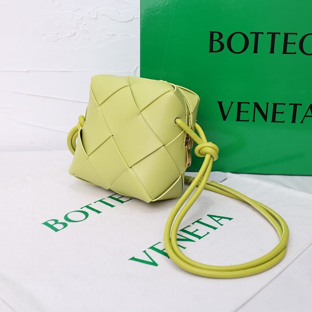 Bottega Veneta Mini Cassette Camera Bag 701915 Lemon Bottega Veneta Mini Cassette Camera Bag 701915 Lemon