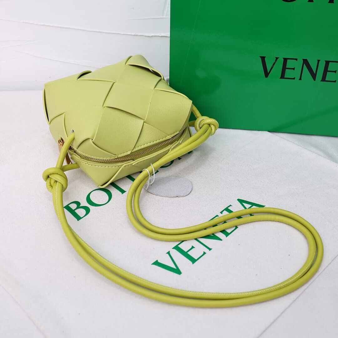 Bottega Veneta Mini Cassette Camera Bag 701915 Lemon Bottega Veneta Mini Cassette Camera Bag 701915 Lemon