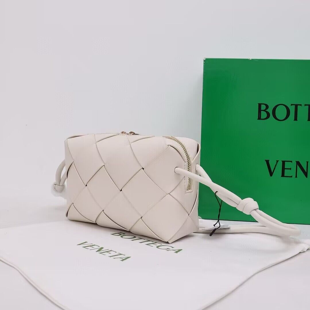 Bottega Veneta Small Cassette Camera Bag 709417 White Bottega Veneta Small Cassette Camera Bag 709417 White
