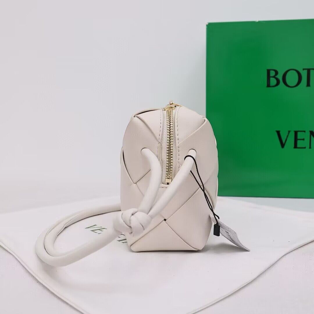 Bottega Veneta Small Cassette Camera Bag 709417 White Bottega Veneta Small Cassette Camera Bag 709417 White