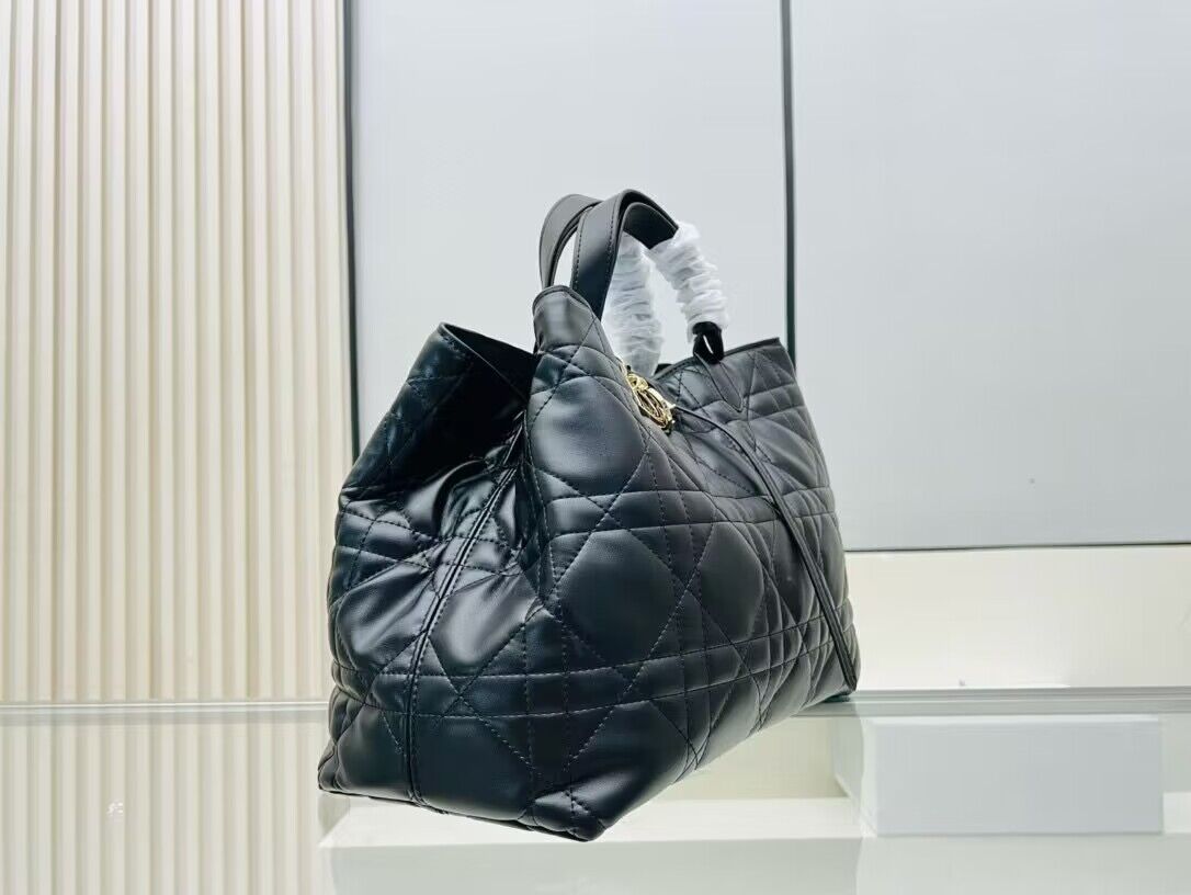 Dior Toujours Original Leather large Bag 9936 Black Dior Toujours Original Leather large Bag 9936 Black