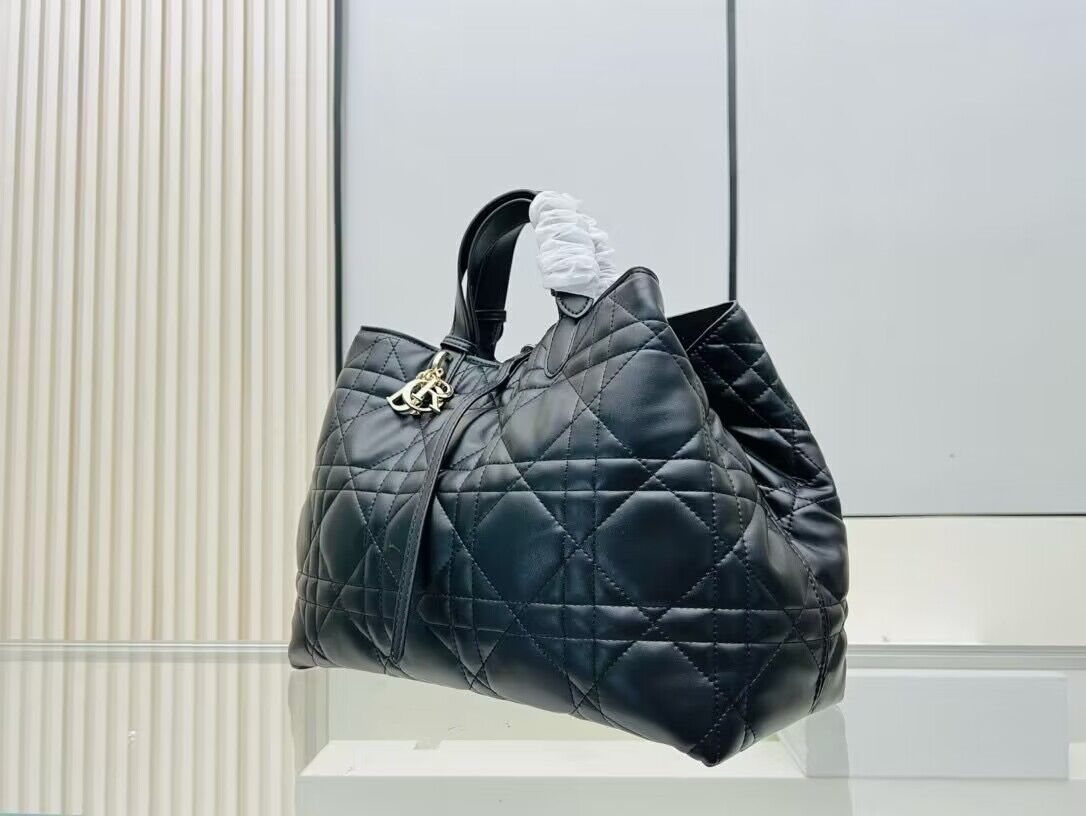 Dior Toujours Original Leather large Bag 9936 Black Dior Toujours Original Leather large Bag 9936 Black
