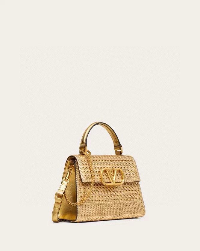 VALENTINO Small Woven Shoulder Bag 9861 Apricot VALENTINO Small Woven Shoulder Bag 9861 Apricot