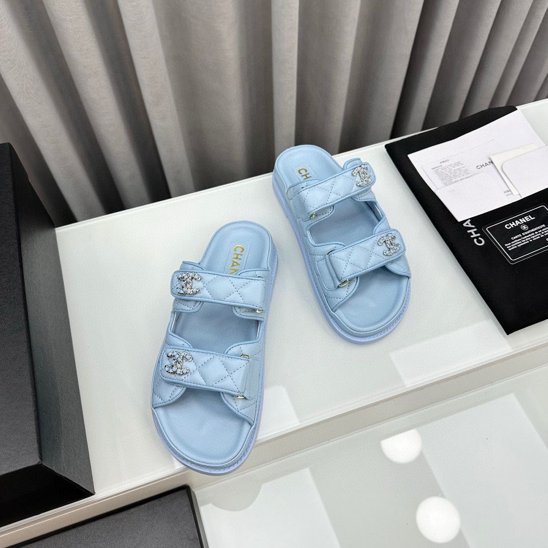 Hermes Original Leather Slipper Shoes HM30212 Light Blue Hermes Original Leather Slipper Shoes HM30212 Light Blue